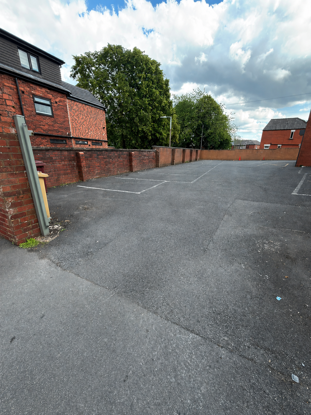 Car park area at Makki Masjid in Bolton